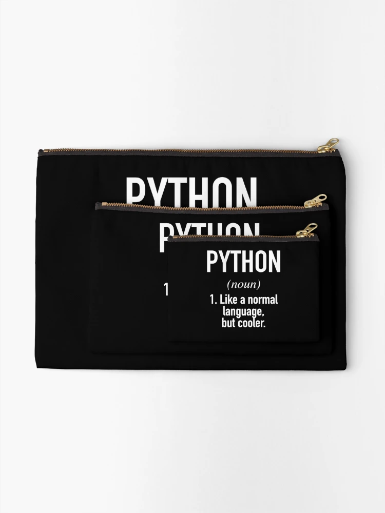 Thumbnail 2 of 4, Zipper Pouch, Python Programming Language Defined - Programmer - Coder designed and sold by HiddenVerb.