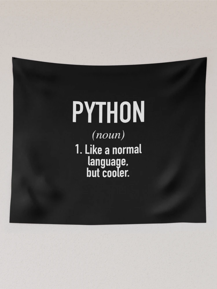 Thumbnail 2 of 3, Tapestry, Python Programming Language Defined - Programmer - Coder designed and sold by HiddenVerb.