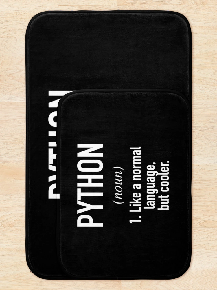Thumbnail 5 of 6, Bath Mat, Python Programming Language Defined - Programmer - Coder designed and sold by HiddenVerb.