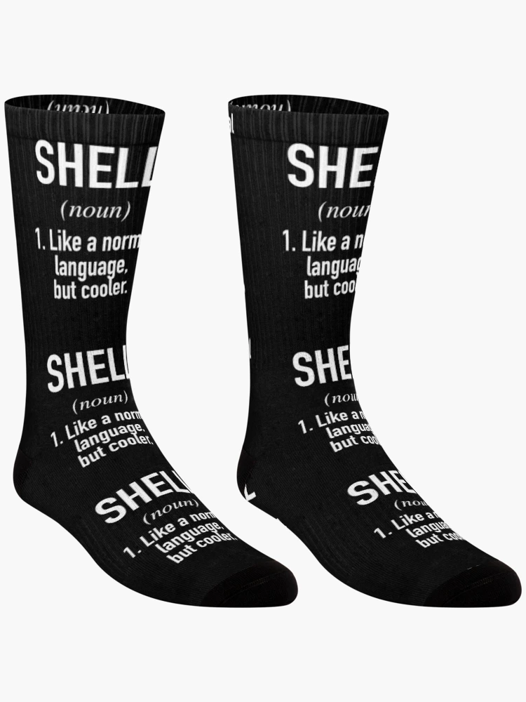 Thumbnail 3 of 5, Socks, Shell Programming Language Defined - Programmer - Coder designed and sold by HiddenVerb.
