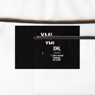 Thumbnail 2 of 4, Zipper Pouch, XML Programming Language Defined - Programmer - Coder designed and sold by HiddenVerb.