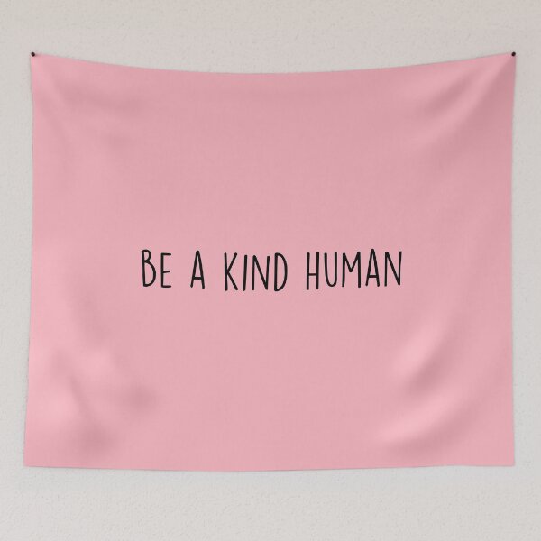 Item preview, be a kind human pink aesthetic script designed and sold by The Little Wood Cottage.