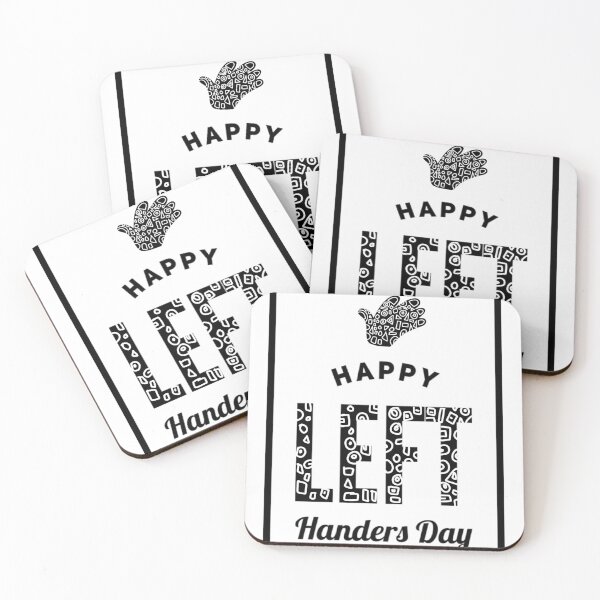 Item preview, Happy Left Handers Day Black And White designed and sold by somebasic.