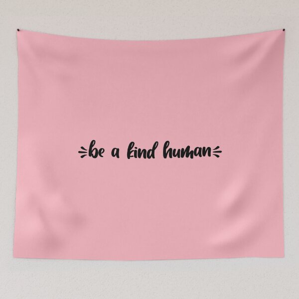 Item preview, be a kind human pink aesthetic script designed and sold by The Little Wood Cottage.