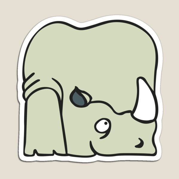 Rhinocéros au carré Magnet