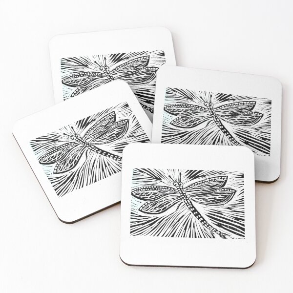 Item preview, Crazy Dragonfly Linoprint Design  designed and sold by Dragonfly  Studio.