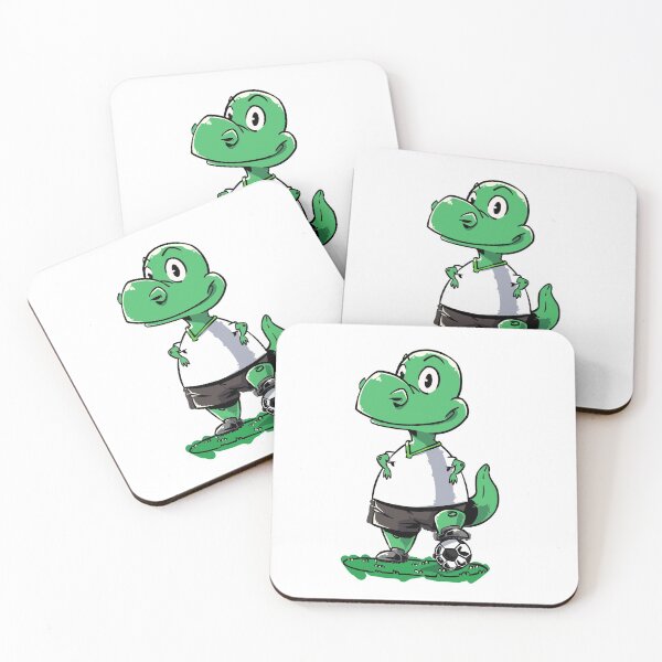 Item preview, Soccer Dinosaur - Green designed and sold by iHeartDinosaurs.