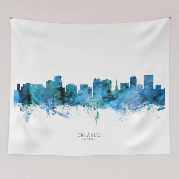 Aperçu de l'œuvre Orlando Florida Skyline créée et vendue par ArtPrints.