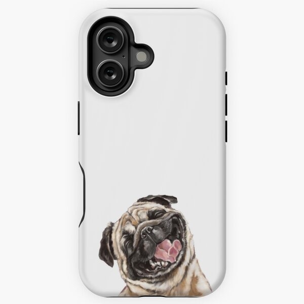Vista previa del artículo con la obra «Laughing Pug», diseñado y vendido por bignosework.
