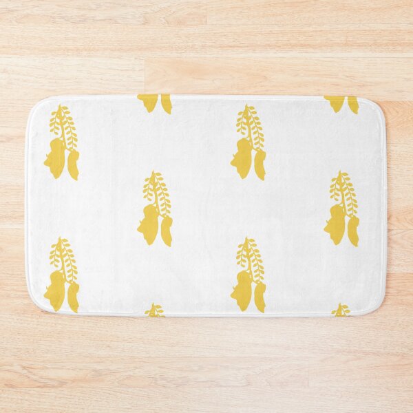 Item preview, Kowhai- Mustard on White designed and sold by Felicity Mehrtens.
