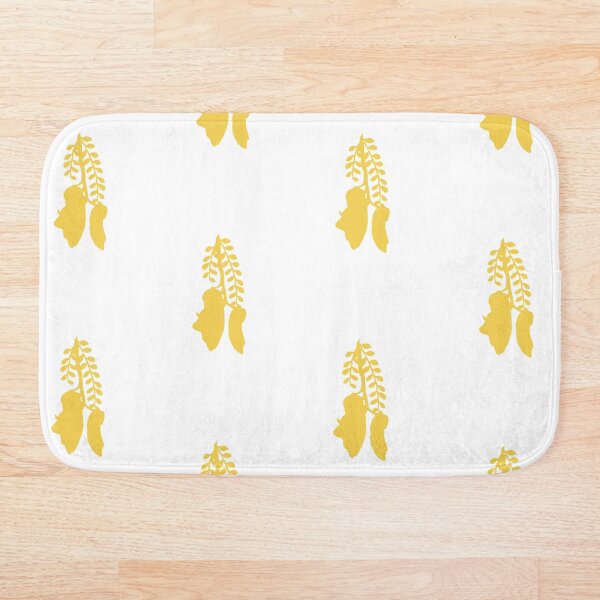 Item preview, Kowhai- Mustard on White designed and sold by Felicity Mehrtens.