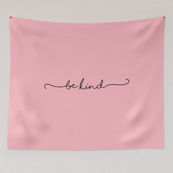 Item preview, be kind pink aesthetic script designed and sold by The Little Wood Cottage.