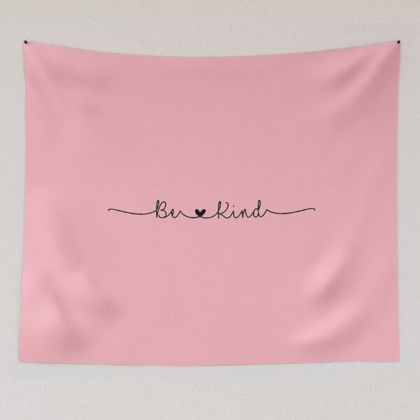 Item preview, be kind pink aesthetic script designed and sold by The Little Wood Cottage.