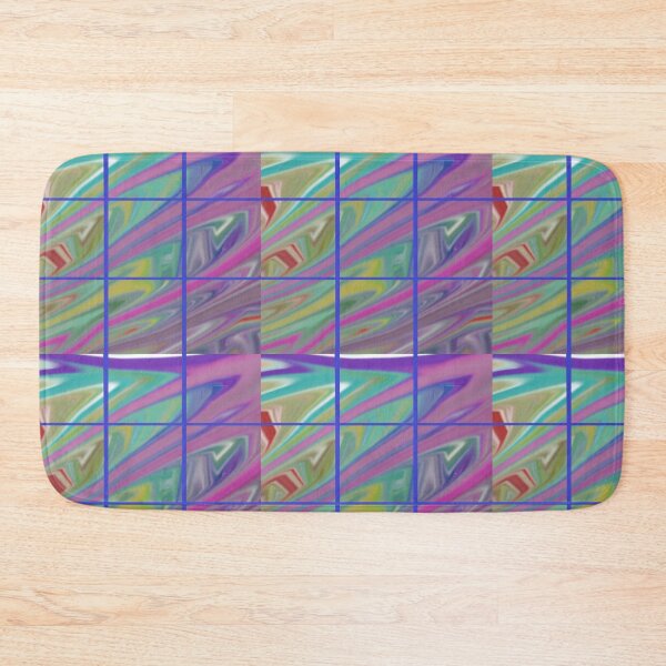 Item preview, colour square pink red green designed and sold by miaterinka.