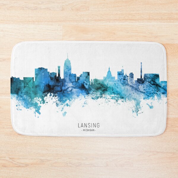 Item preview, Lansing Michigan Skyline designed and sold by ArtPrints.