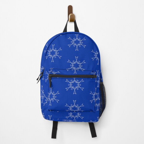 Item preview, white snowflake abstract blue background designed and sold by miaterinka.