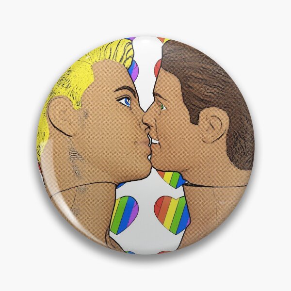 Item preview, Sweethearts Gay Kiss! Cool Queer Pop Art Design! designed and sold by loveplasticpam.