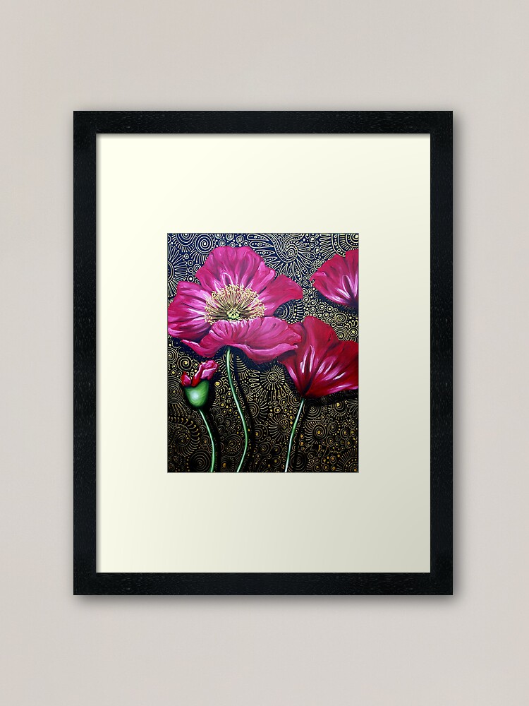 Alternate view of Red Poppies Framed Art Print
