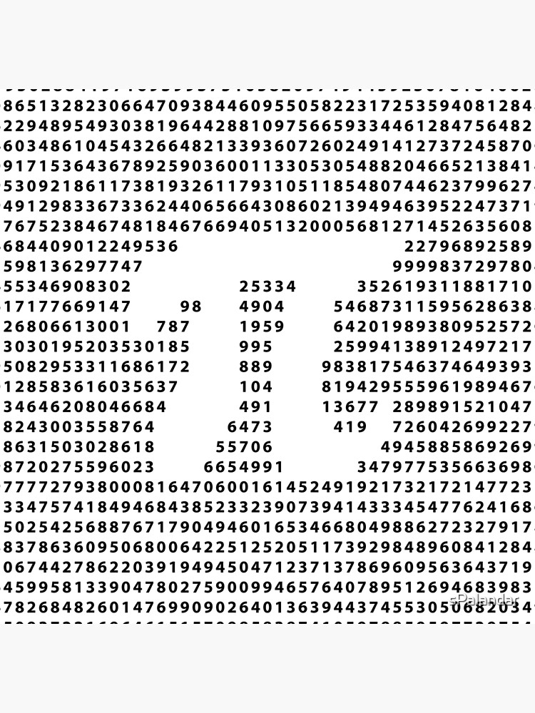 "Pi π Numbers" Poster by sPalandar Redbubble