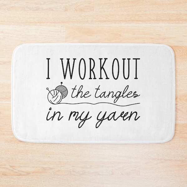 Item preview, I Workout The Tangles In My Yarn designed and sold by LuckyFoxDesigns.