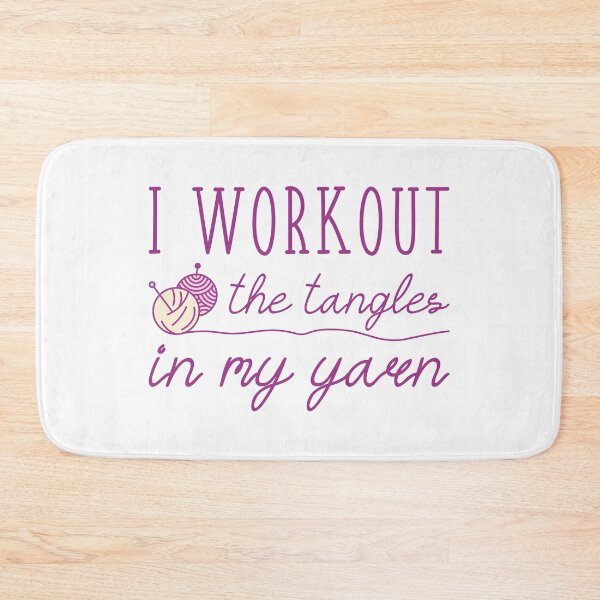 Item preview, I Workout The Tangles In My Yarn designed and sold by LuckyFoxDesigns.
