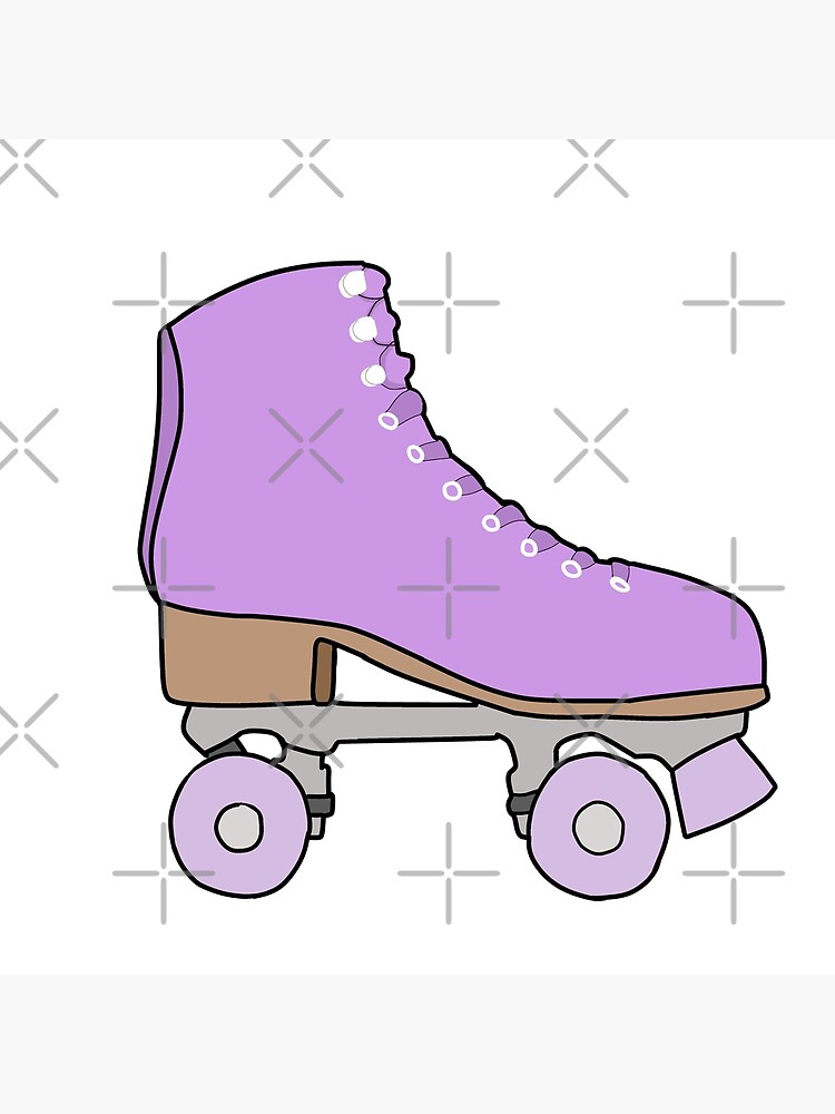 “Pastel purple Roller skates” Art Print by L-art | Redbubble