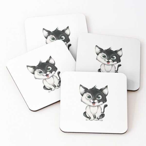 Item preview, Black and White Spotted Cat designed and sold by Balazs Borzon.