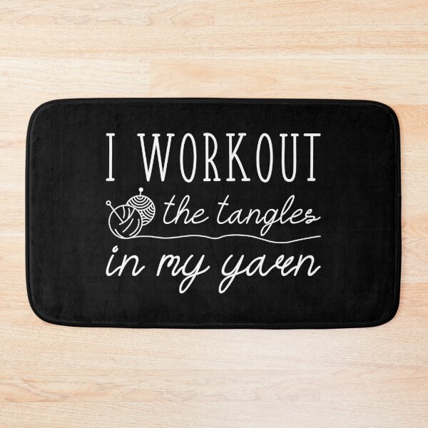Item preview, I Workout The Tangles In My Yarn designed and sold by LuckyFoxDesigns.