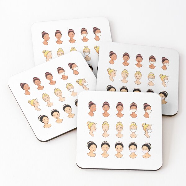 Item preview, Multinational avatars of girls in masks designed and sold by Elsbet.