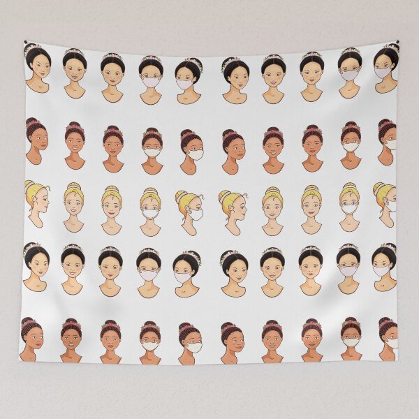Item preview, Multinational avatars of girls in masks designed and sold by Elsbet.