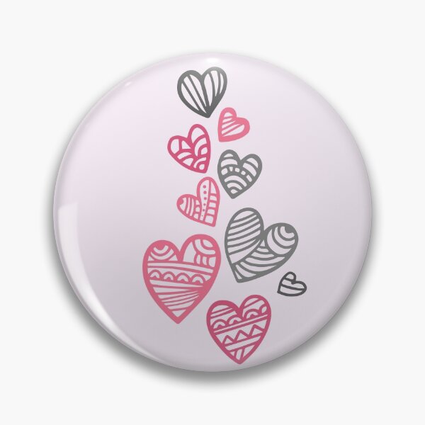 Item preview, Beautiful Pink Heart Shapes Tribal Style Art - Seamless Pattern Design GC-091-09 designed and sold by GraphicCharms.