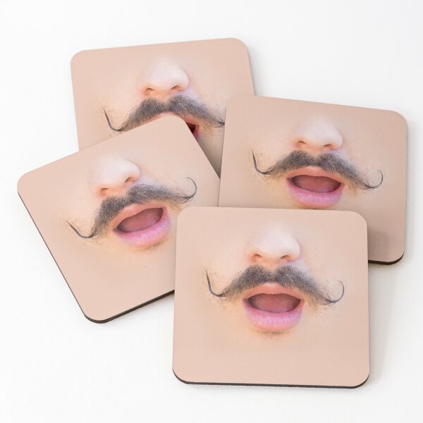Item preview, Funny mustache mask realistic face designed and sold by munizz.