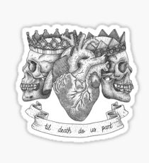 'Til Death Do Us Part, Life and Death Illustration Sticker