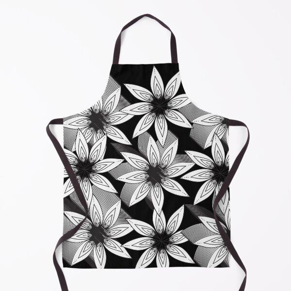 Item preview, 3D black and white floral pattern designed and sold by Sharon111.
