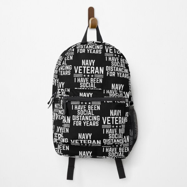 Navy Veteran Social Distancing For Years mask Backpack