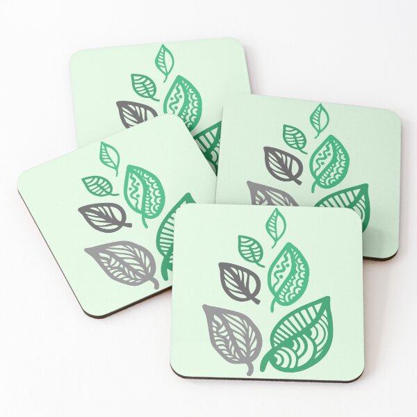 Item preview, Green Leaf Shapes Tribal Style Art - Seamless Pattern Design GC-091-10 designed and sold by GraphicCharms.