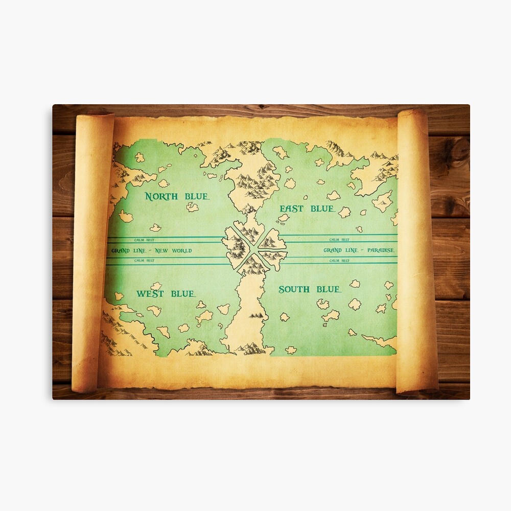 One Piece Map The World Poster By Egit Redbubble