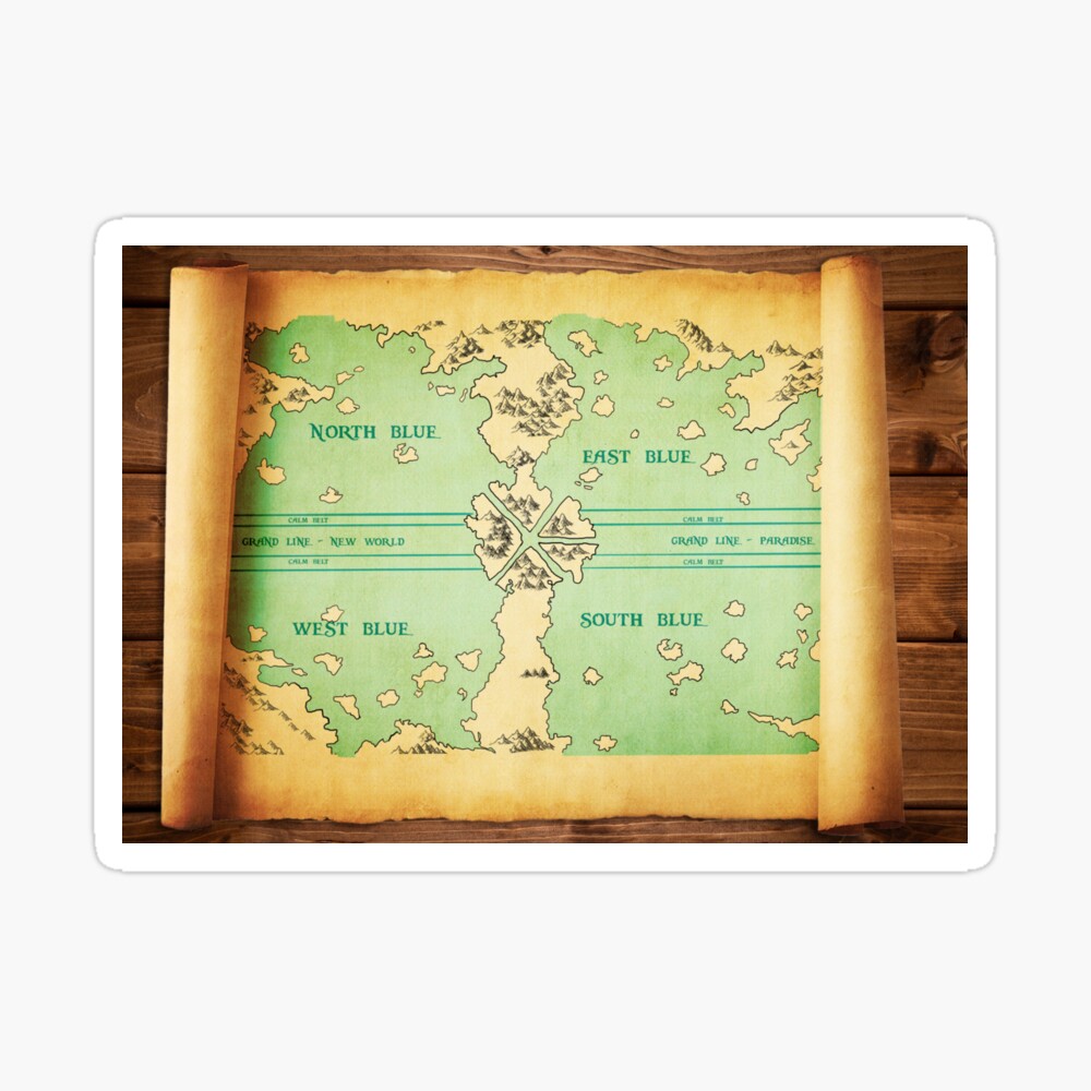 One Piece Map The World Photographic Print By Egit Redbubble