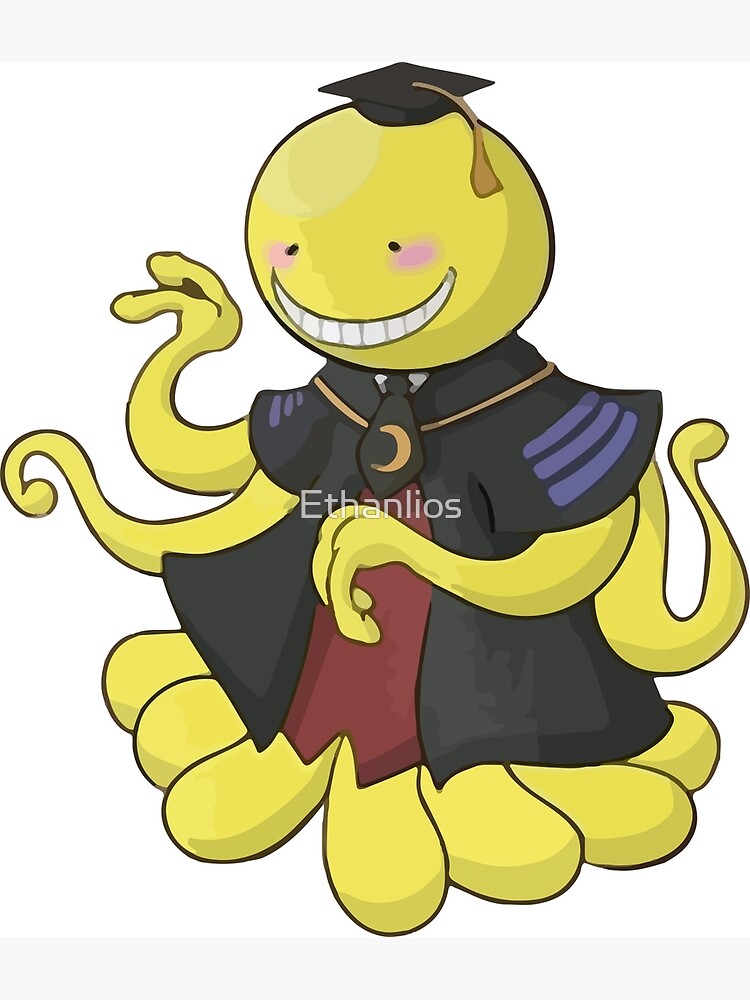 Assassination Classroom Angry Koro Sensei Shy And Cute Poster By Ethanlios Redbubble 5358