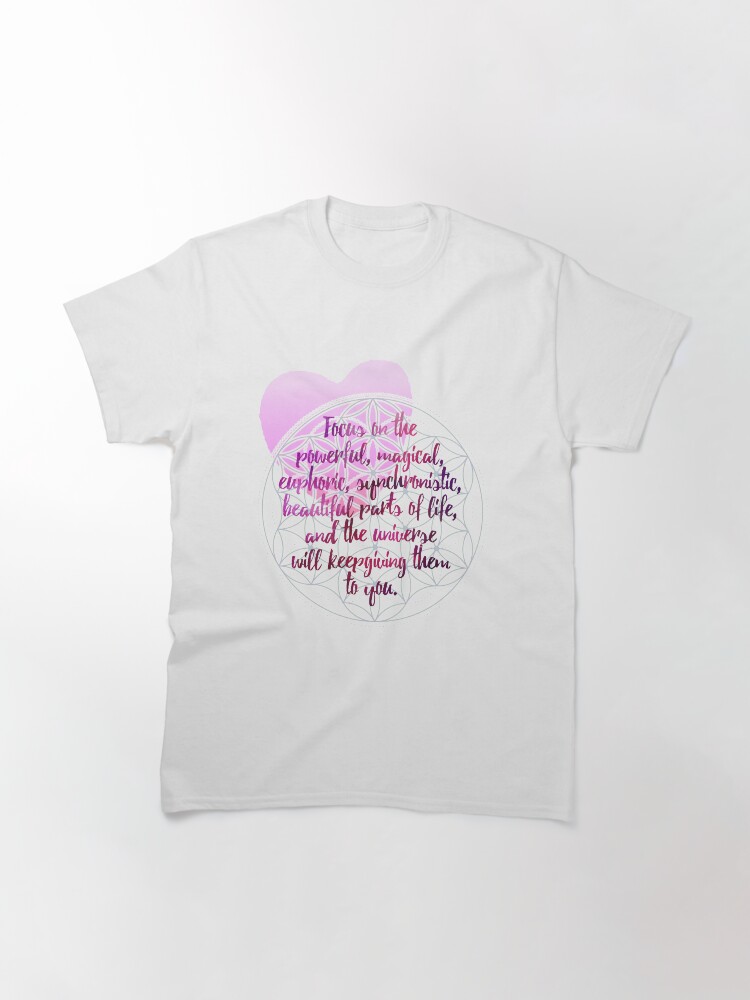 Alternative Ansicht von Camiseta esotérica - Flor de la Vida con Corazón de Acuarela - Geometría Sagrada - Decir Classic T-Shirt