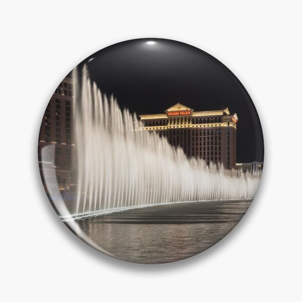Item preview, Splendiferous Las Vegas Fountains - Caesars Palace Behind a Curtain of Water at Midnight designed and sold by Georgia Mizuleva.