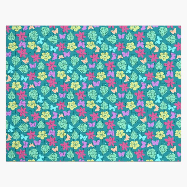 Item preview, Dark Green Tropical Botanical Butterfly Pattern designed and sold by Sarah Wainwright.