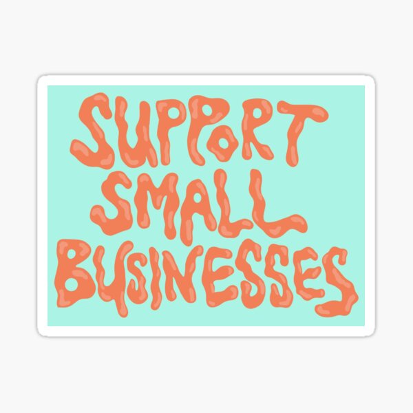 Item preview, support small businesses (orange and teal) designed and sold by hilariffic.