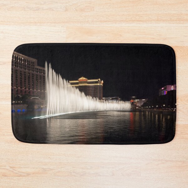 Item preview, Splendiferous Las Vegas Fountains - Caesars Palace Behind a Curtain of Water at Midnight designed and sold by Georgia Mizuleva.