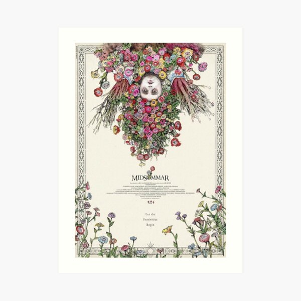 Cartel de película japonesa de Midsommar Lámina artística