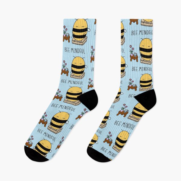 Item preview, Bee Mindful - Light Blue designed and sold by ImperfectLife.