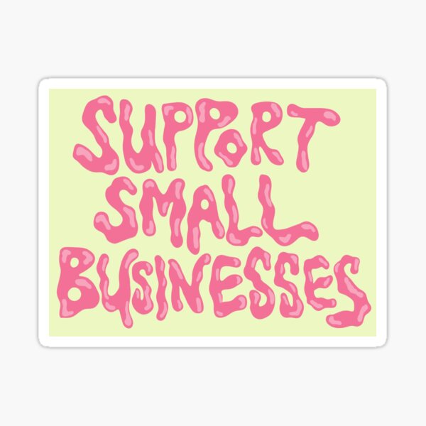 Item preview, support small businesses (pink and yellow) designed and sold by hilariffic.