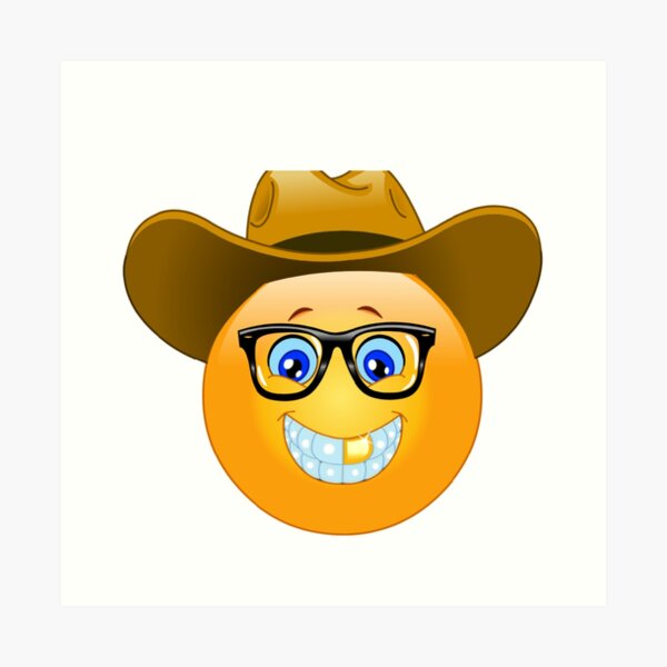 Cowboy Emoji Meme Wall Art Redbubble - cowboyemoji cowboy antoniogarza roblox dab noob sticker