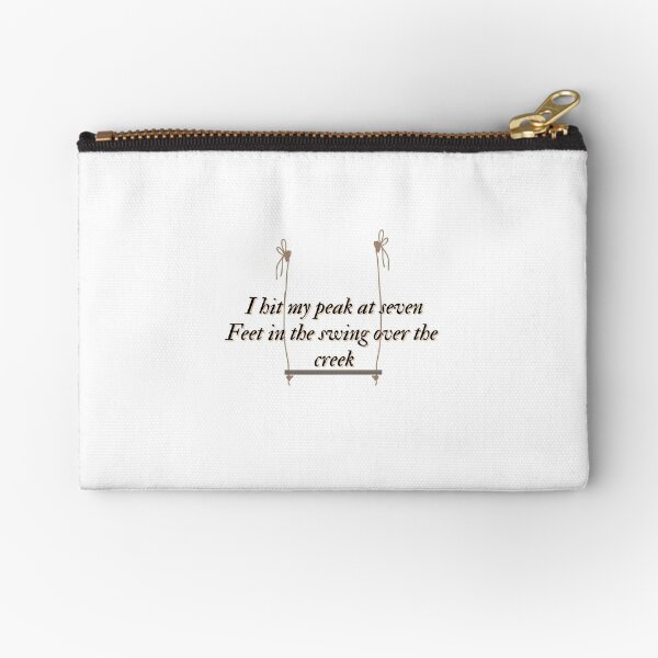 Taylor Swift folklore album lyrics the 1 the one era Zipper Pouch for Sale  by TheFirstMayDay