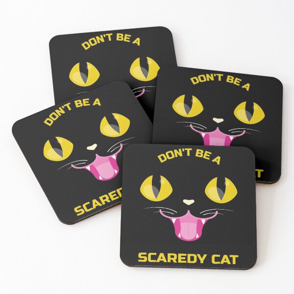 Item preview, Don't Be A Scaredy Cat - Cute Cat Face - Meow designed and sold by Borislav Shekerdzhiyski.